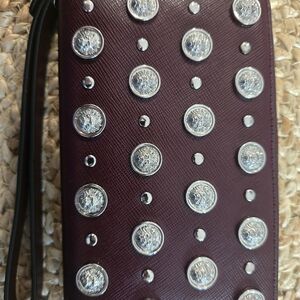 Versus Versace Maroon Leather Wallet